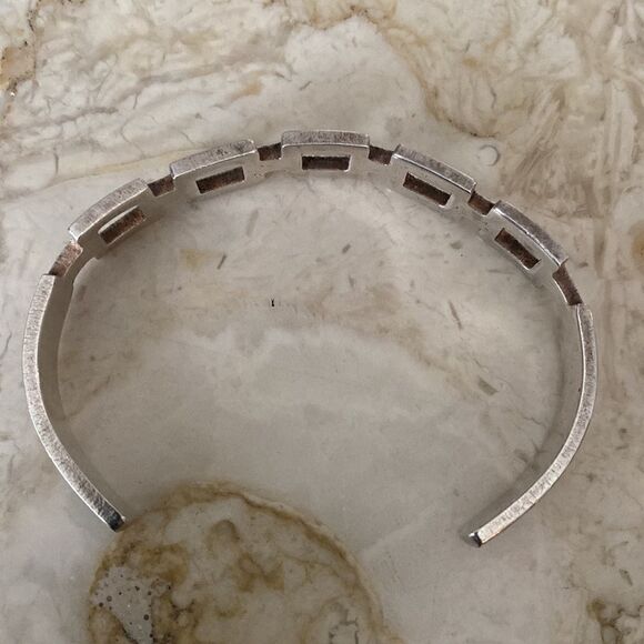 Vintage 925 Sterling Silver Cuff Bracelet Unisex - Picture 7 of 12